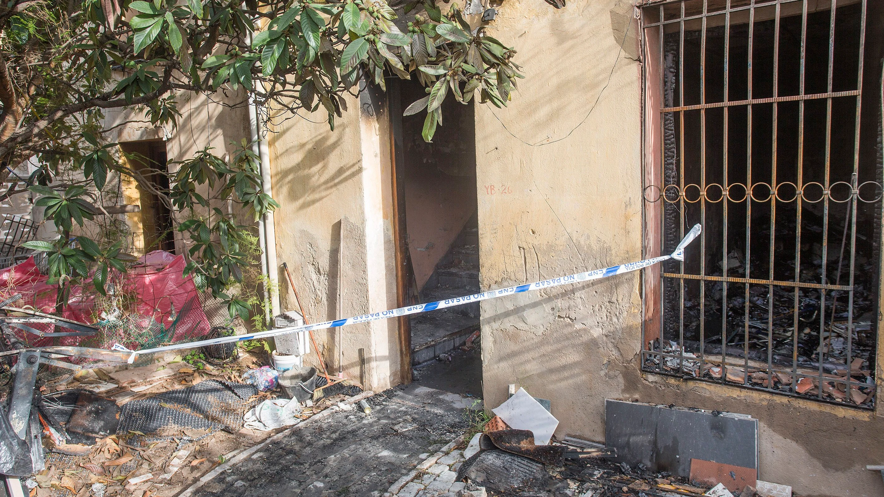 vivienda incendiada en Castellón