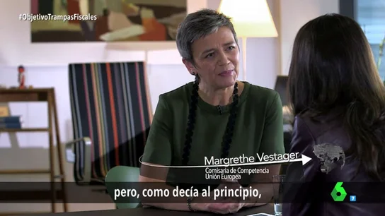 Frame 21.61722 de: Vestager: "Trabajamos en nombre de 500 millones de personas, da igual cuantas presiones recibamos" Frame 21.61722 de: Vestager: "Trabajamos en nombre de 500 millones de personas, da igual cuantas presiones recibamos"