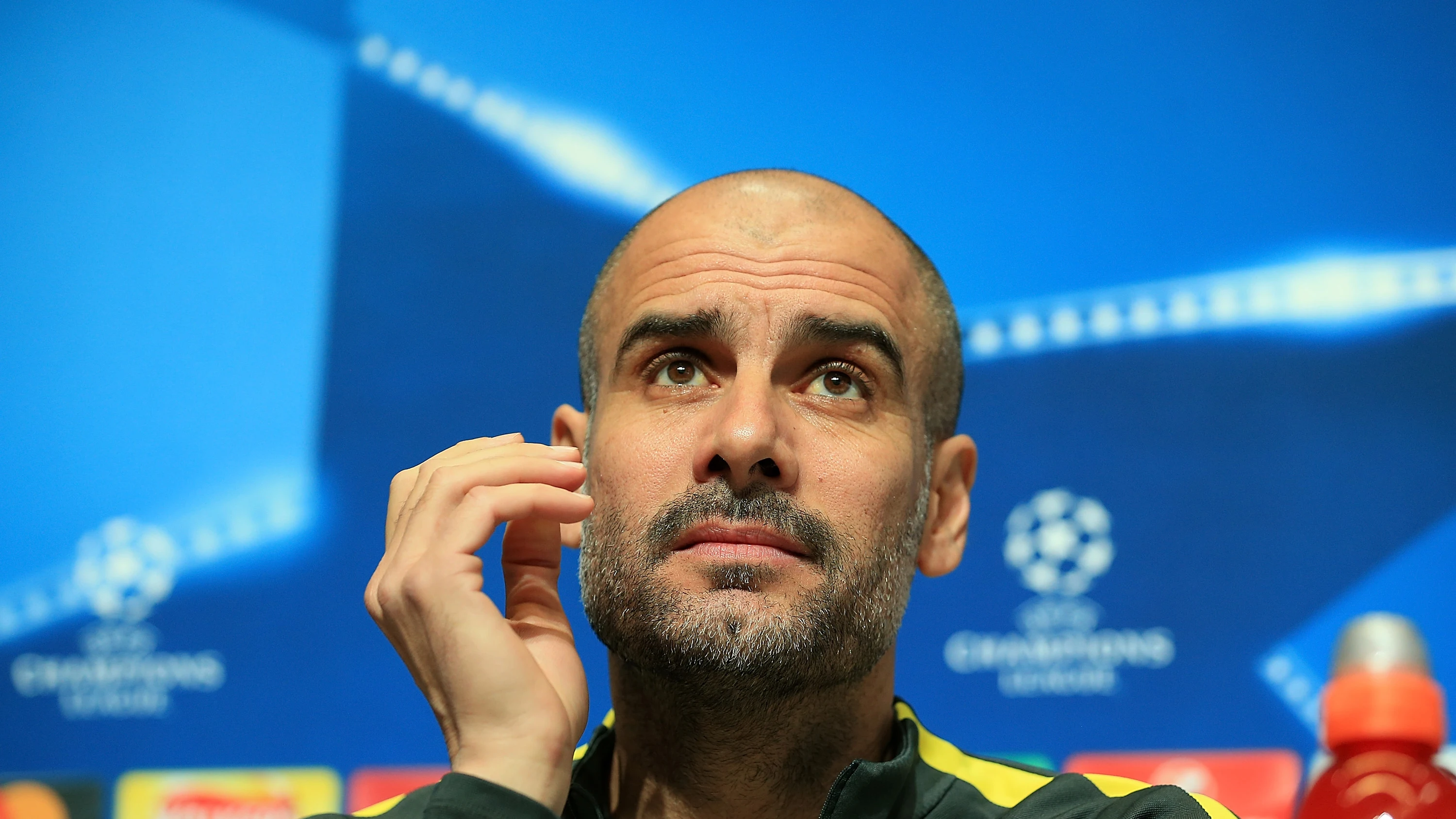 Pep Guardiola en sala de prensa