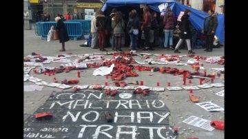 Huelga de hambre en la Puerta del Sol