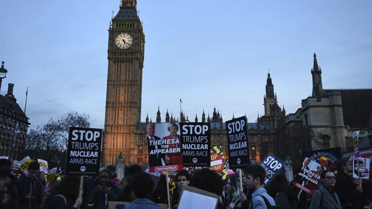 Protestas contra Trump en Londres