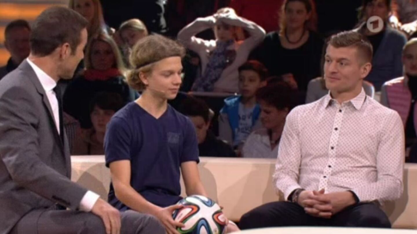 Toni Kroos, en un programa de televisi&oacute;n alem&aacute;n