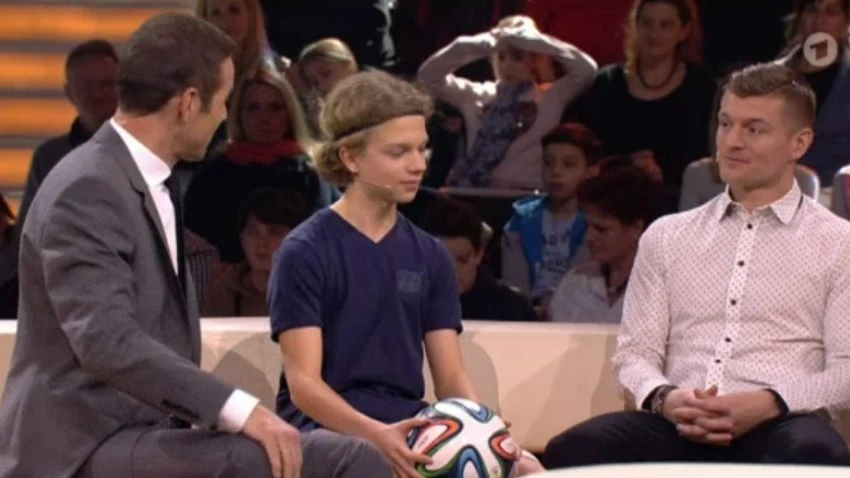 Toni Kroos, en un programa de televisión alemán
