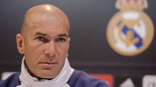 Zinedine Zidane, durante la rueda de prensa