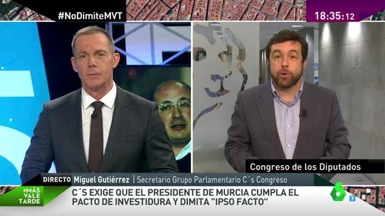 Frame 14.008141 de: Miguel Gutiérrez: "Hemos pedido una reunión con el presidente de Murcia para tratar con él sin intermediarios" Frame 14.008141 de: Miguel Gutiérrez: "Hemos pedido una reunión con el presidente de Murcia para tratar con él sin intermediarios"