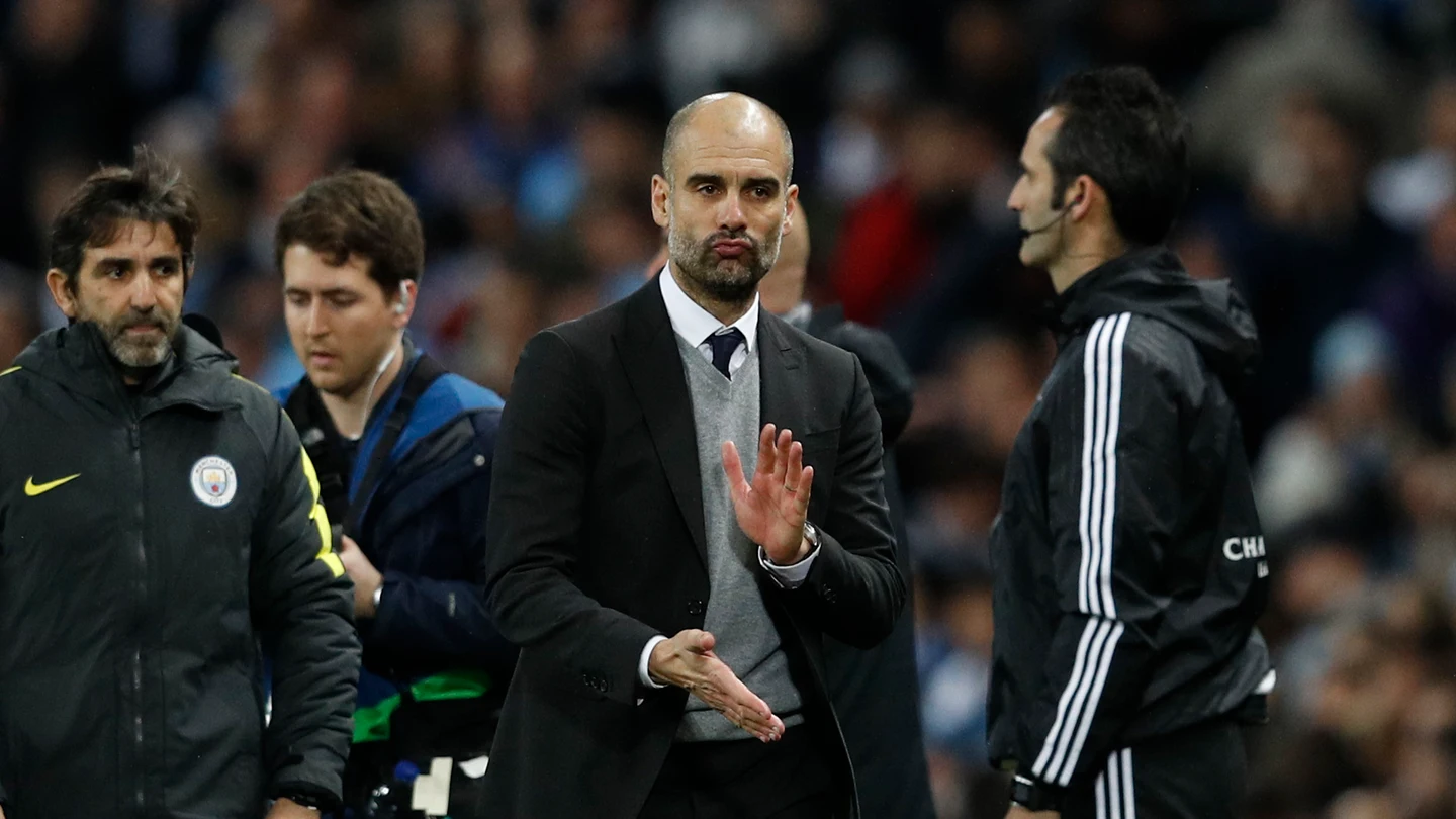 Pep Guardiola, en el Etihad Stadium Pep Guardiola, en el Etihad Stadium
