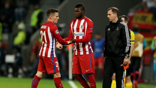 Gameiro, en el momento de ser sustituido en el BayArena