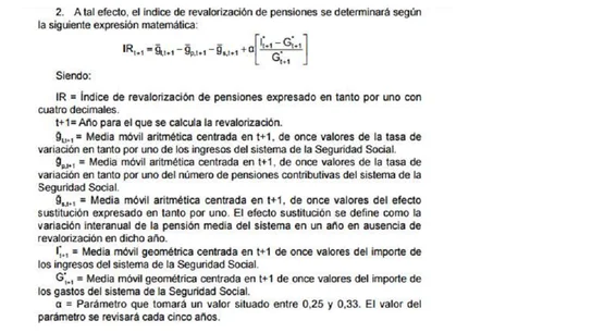Factor de revalorización de las pensiones Factor de revalorización de las pensiones