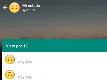 Aspecto de quién ve tus estados (nombres e imágenes borrados) Aspecto de quién ve tus estados (nombres e imágenes borrados)