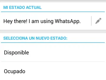 Antiguos estados de Whatsapp, ahora 'Tagline' Antiguos estados de Whatsapp, ahora 'Tagline'