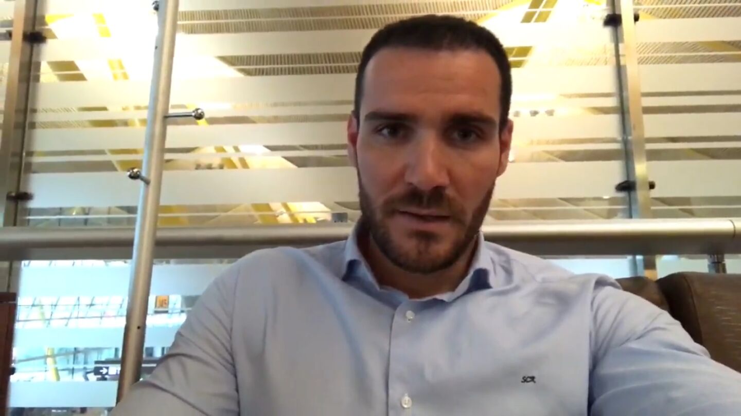Sa&uacute;l Craviotto, durante su mensaje