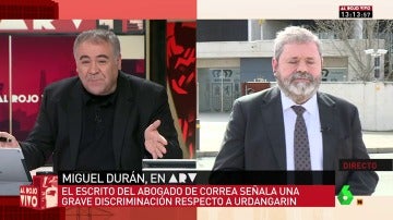 Frame 8.388138 de: Miguel Durán, abogado de Crespo: "El tribunal que ha condenado a mi cliente no hubiera tenido la misma 'heroicidad' con Urdangarin"