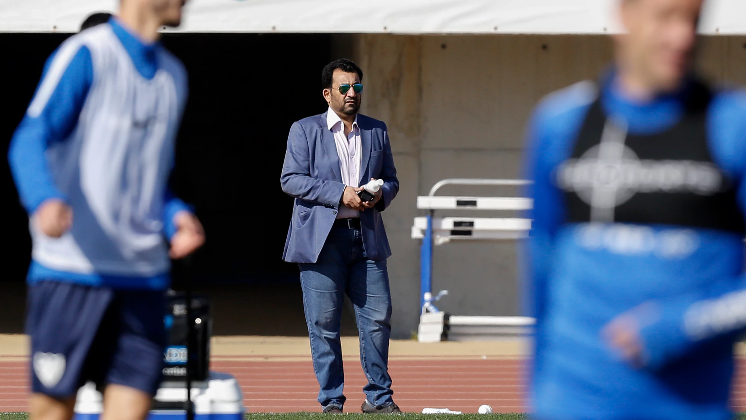 Al Thani, durante un entrenamiento