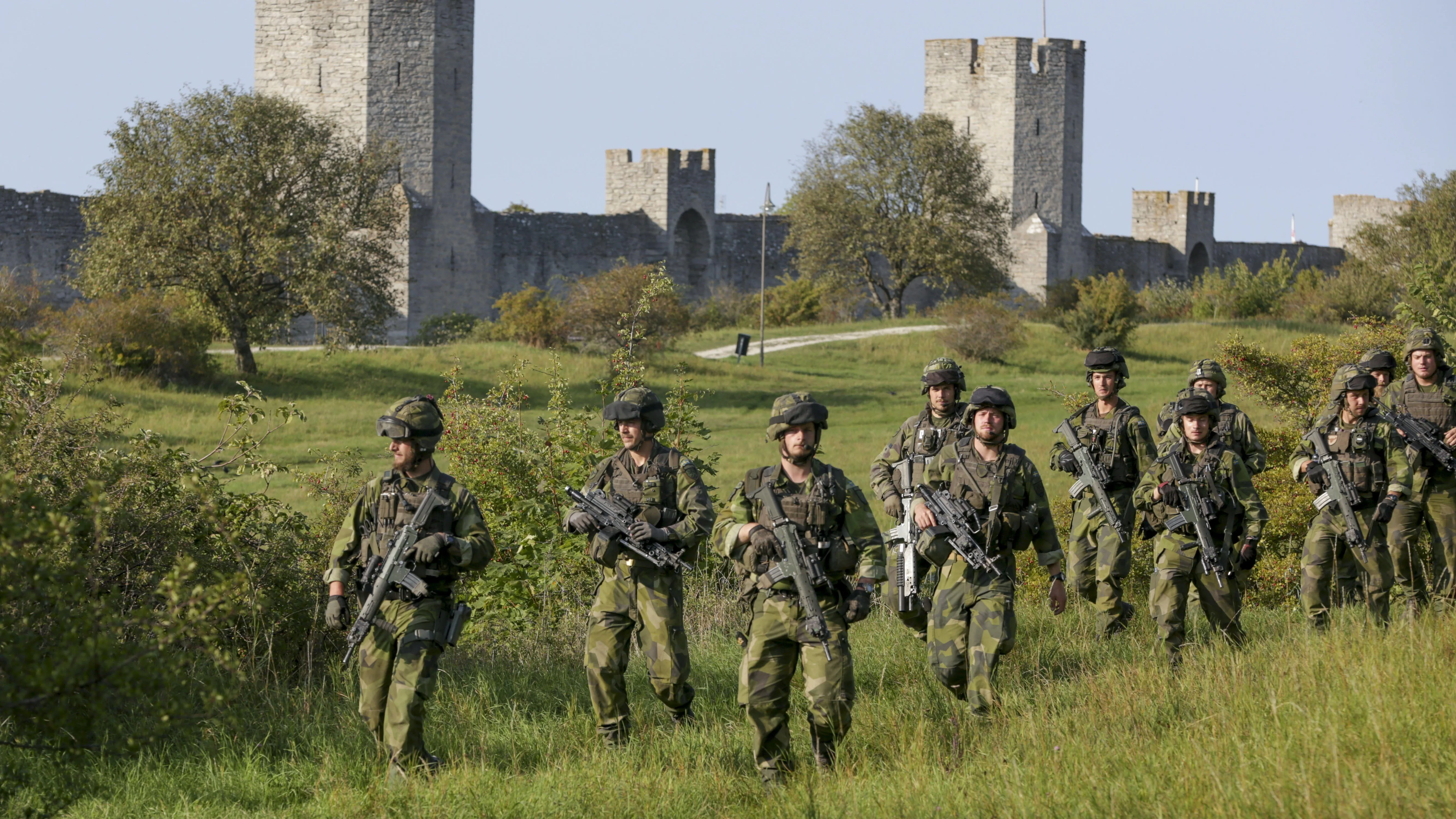 Un equipo de combate del Ejército de Suecia