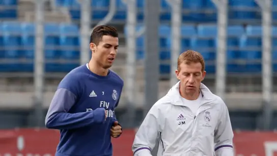 Cristiano Ronaldo realiza carrera continua en Valdebebas Cristiano Ronaldo realiza carrera continua en Valdebebas