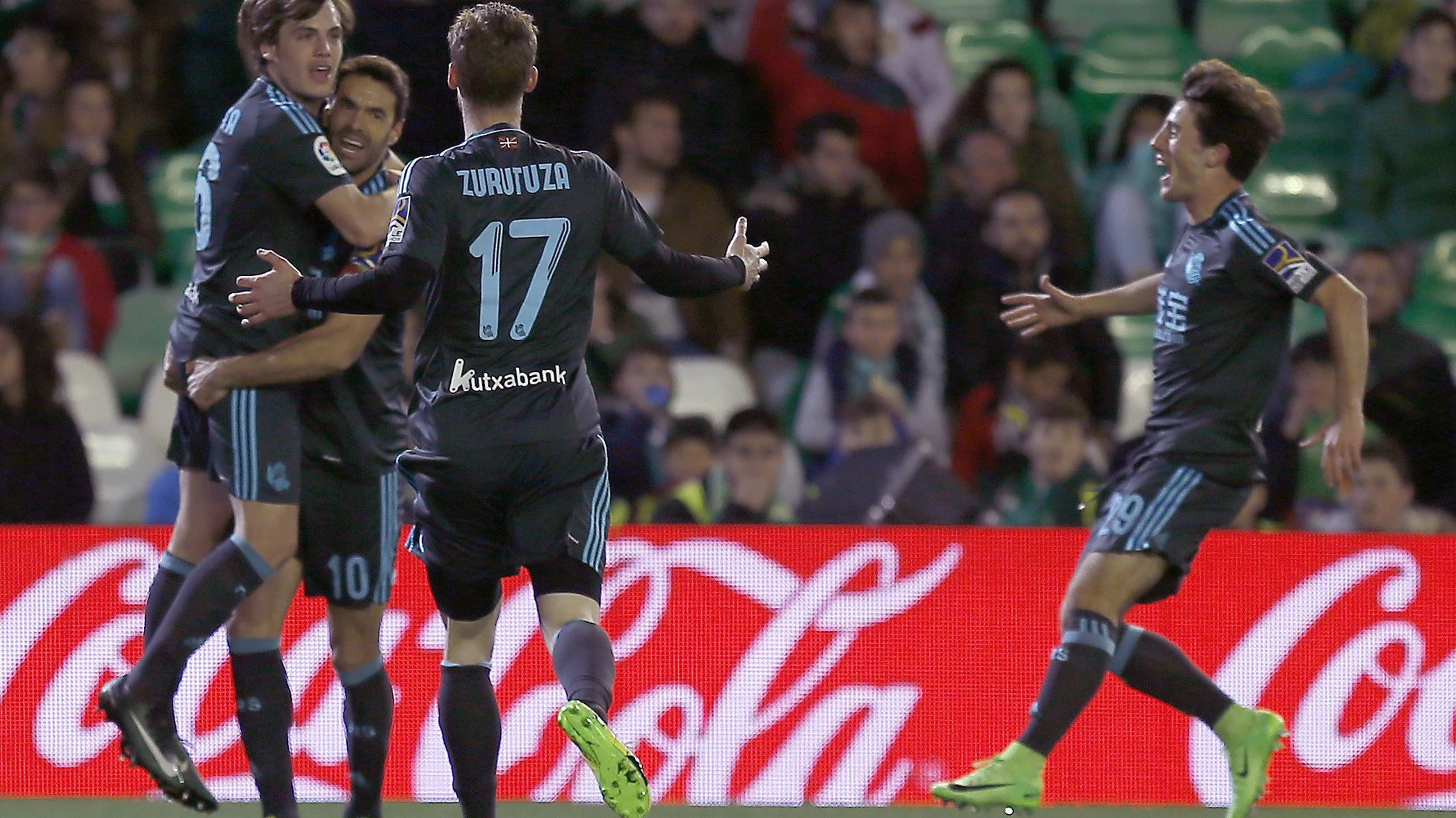 Los jugadores del Betis celebran un gol ante el Betis Los jugadores del Betis celebran un gol ante el Betis