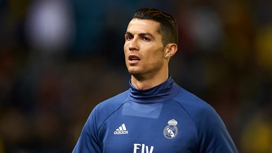 Cristiano Ronaldo en un calentamiento con el Real Madrid Cristiano Ronaldo en un calentamiento con el Real Madrid