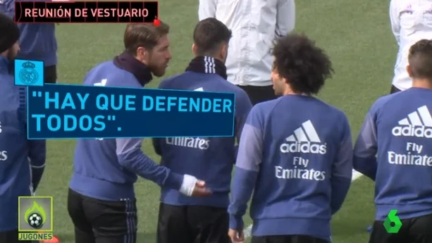 Sergio Ramos se dirige a sus compañeros Sergio Ramos se dirige a sus compañeros