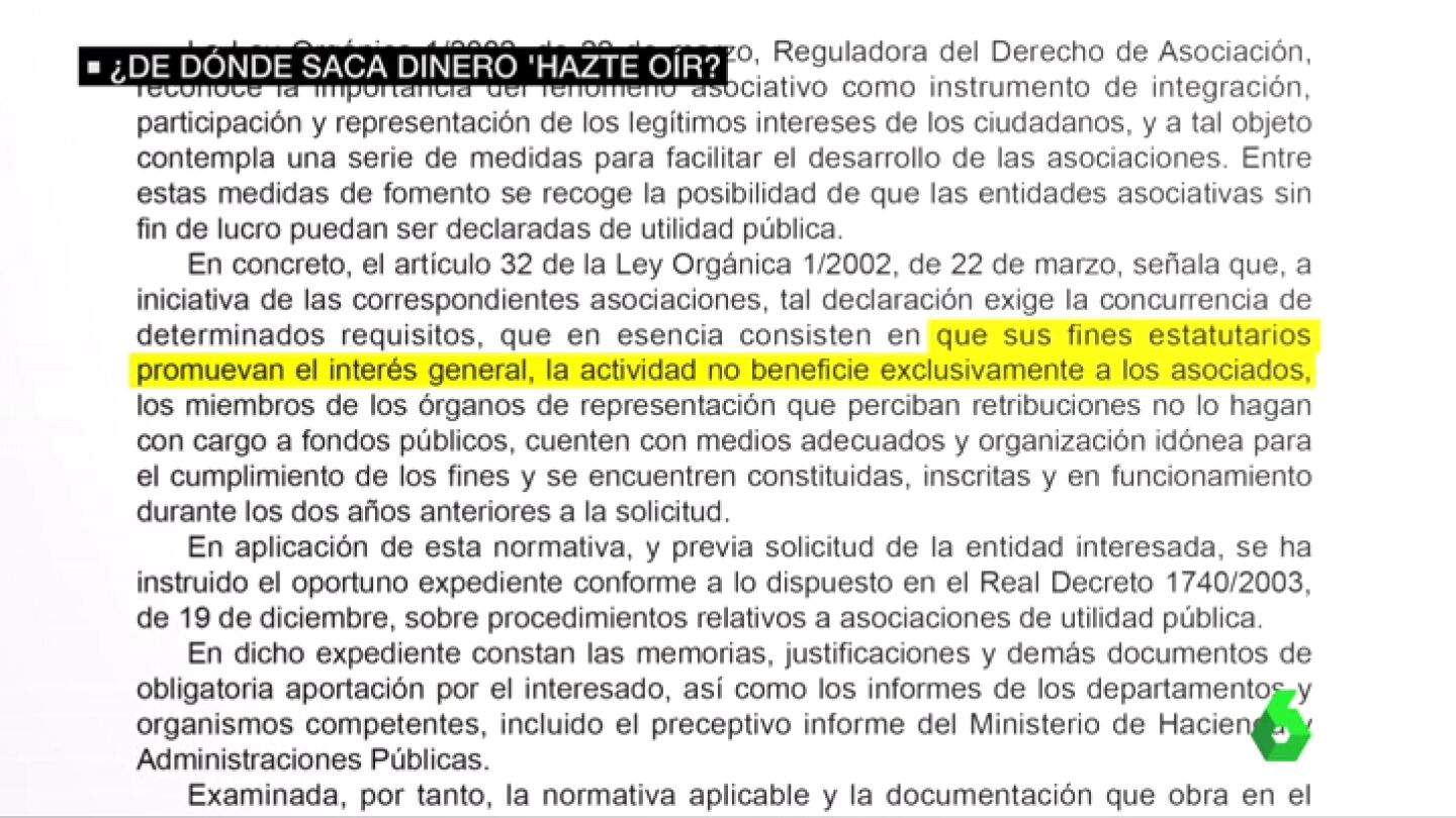El chollo fiscal de Hazte O&iacute;r: es una entidad de utilidad p&uacute;blica que "promueve el inter&eacute;s general" y por ello recibe ayudas