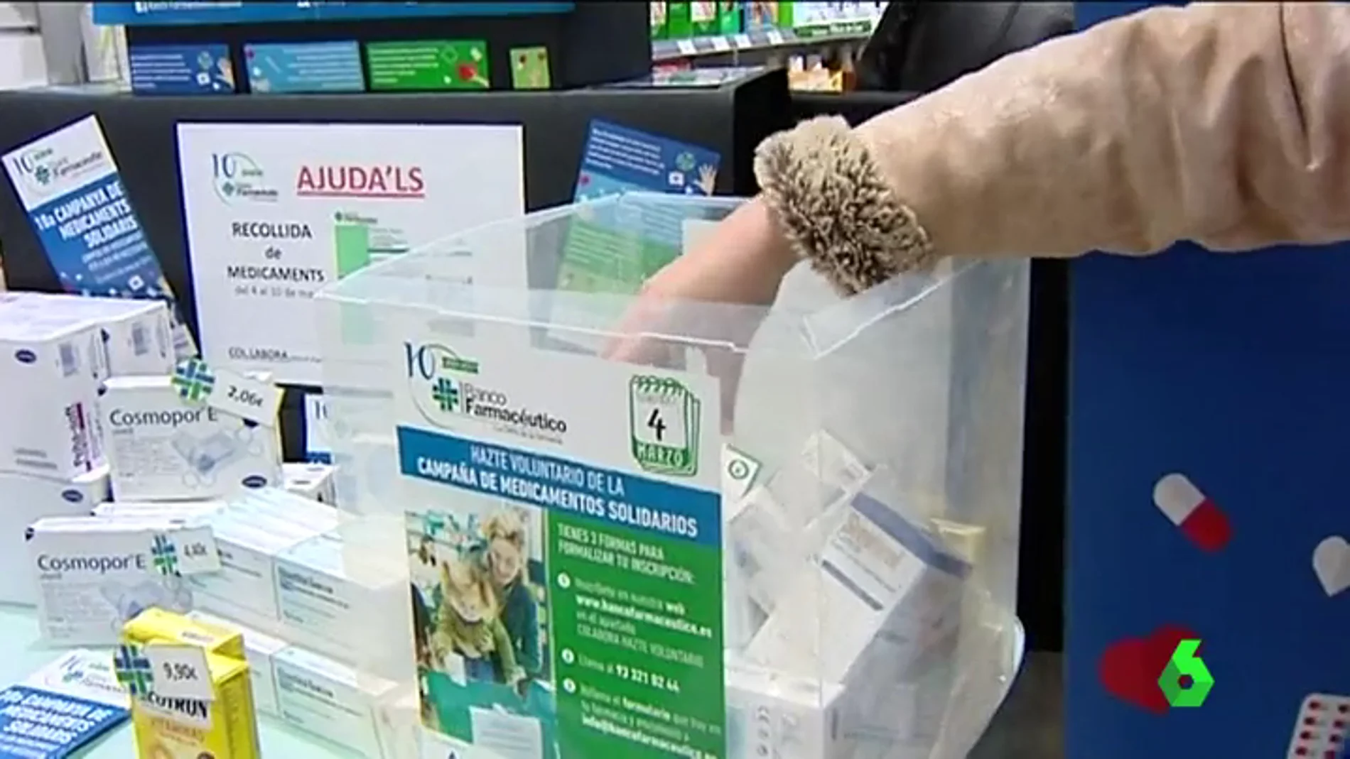 El banco farmacéutico recoge medicinas para las personas sin recursos económicos