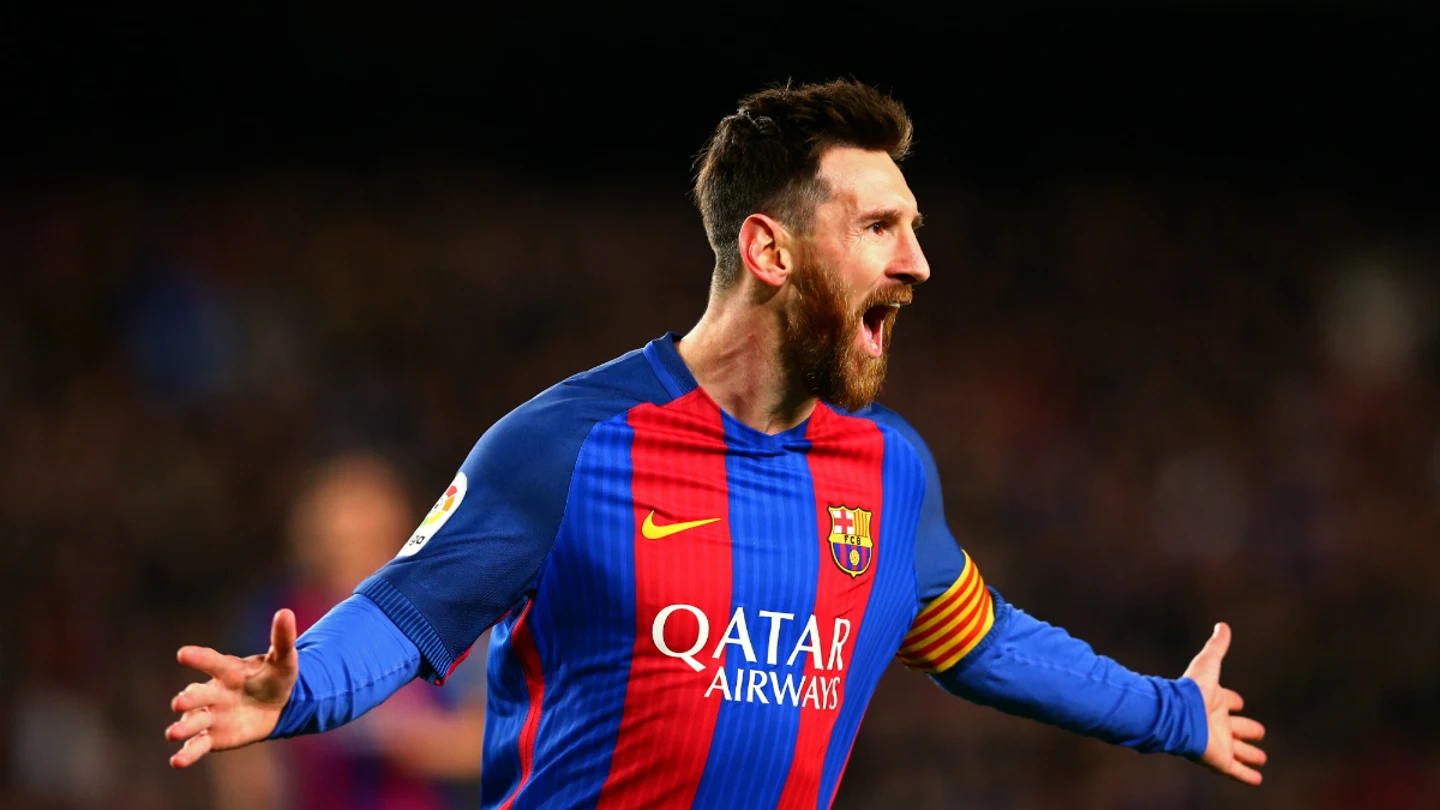 Messi celebra un gol Messi celebra un gol