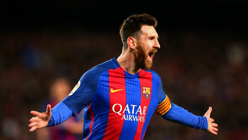 Messi celebra un gol