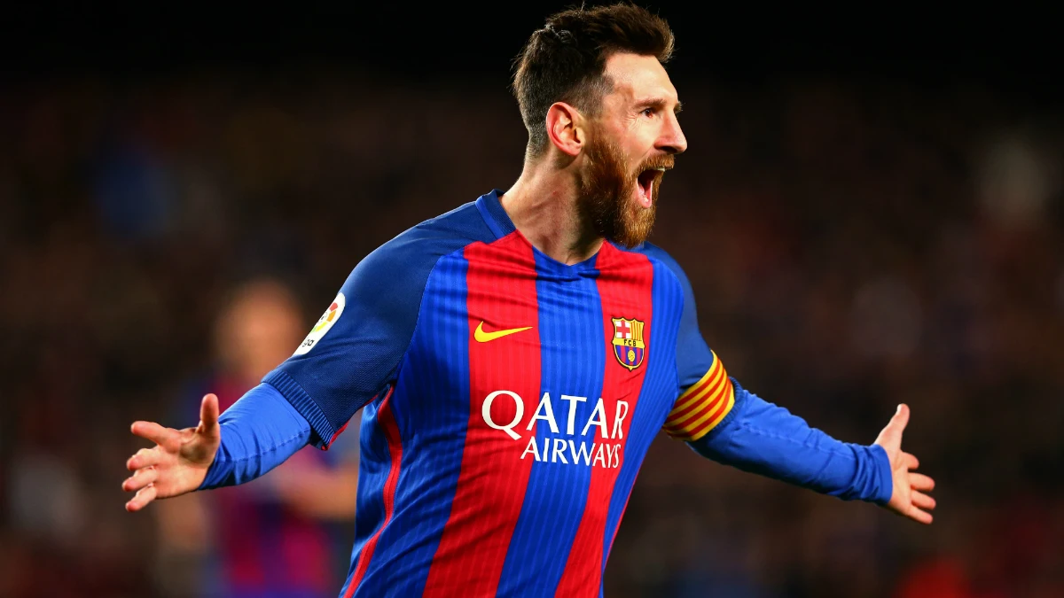 Messi celebra un gol Messi celebra un gol