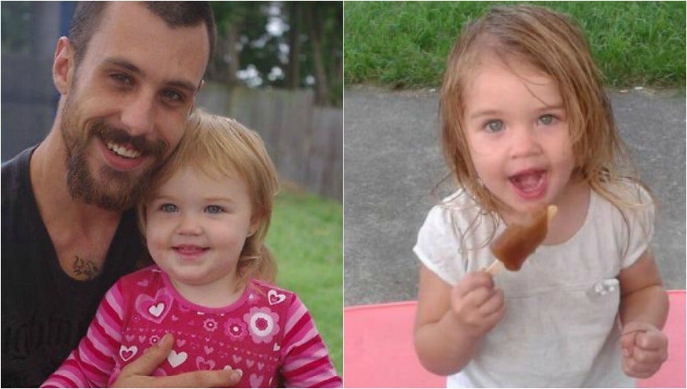 Matthew Lee Williamson y su hija de tres años Kyhesha-Lee Joughin
