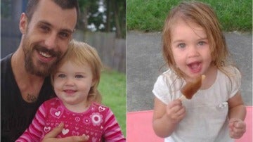 Matthew Lee Williamson y su hija de tres años Kyhesha-Lee Joughin
