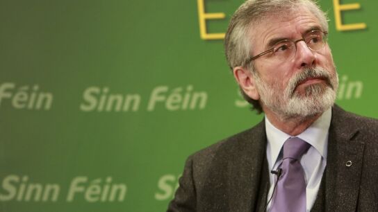 El auge electoral del Sinn F&eacute;in provoca un giro hist&oacute;rico en Irlanda del Norte El presidente de Sinn F&eacute;in, Gerry Adams.