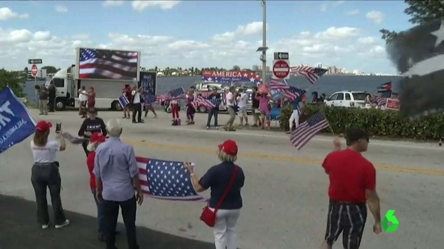 Concentraci&oacute;n a favor de Trump
