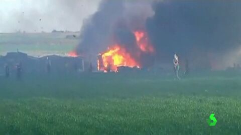 Dos migrantes mueren en un incendio en un campamento al sur de Italia
