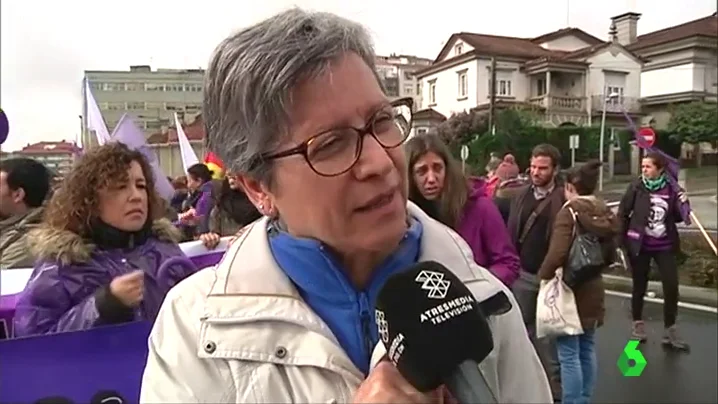 Manifestante contra la violencia machista