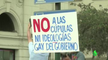 Manifestación conservadora en Perú