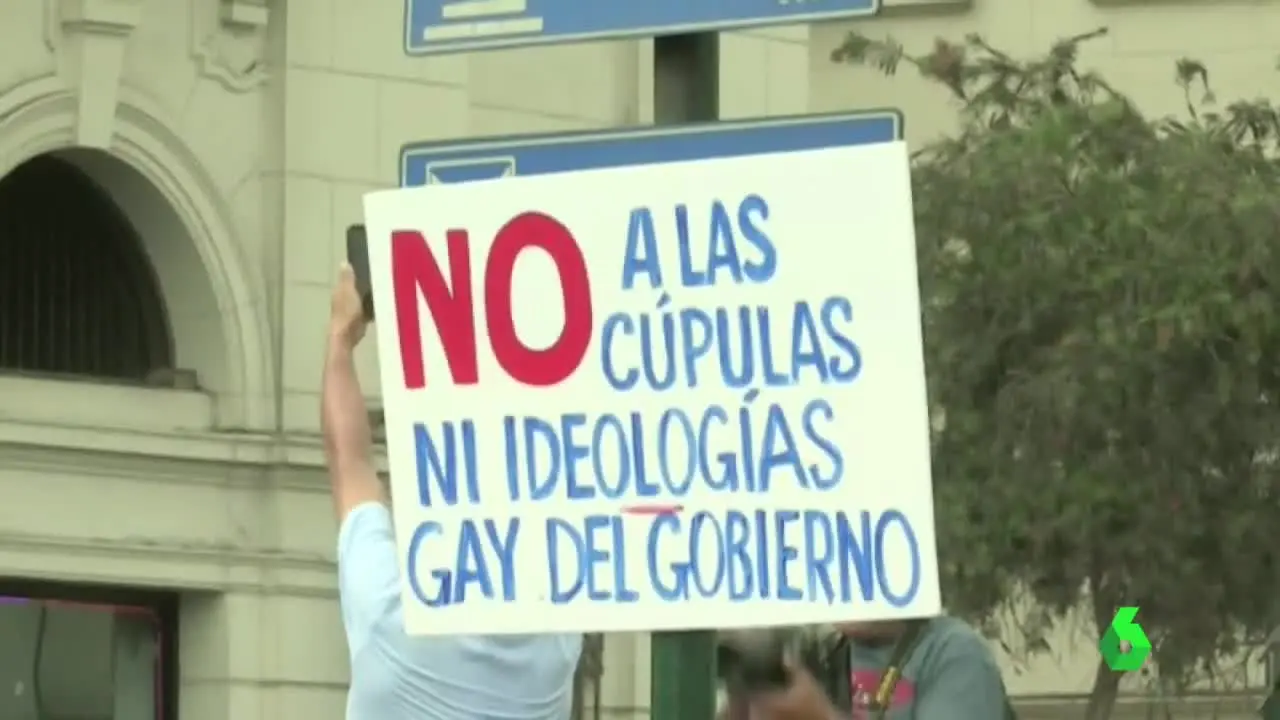 Manifestación conservadora en Perú