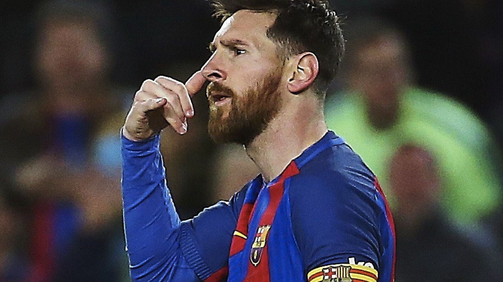 Leo Messi celebrando uno de sus goles