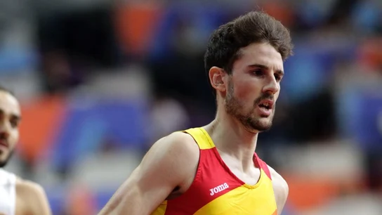 Álvaro de Arriba, durante una carrera Álvaro de Arriba, durante una carrera