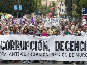 Manifestación contra la corrupción en Murcia Manifestación contra la corrupción en Murcia