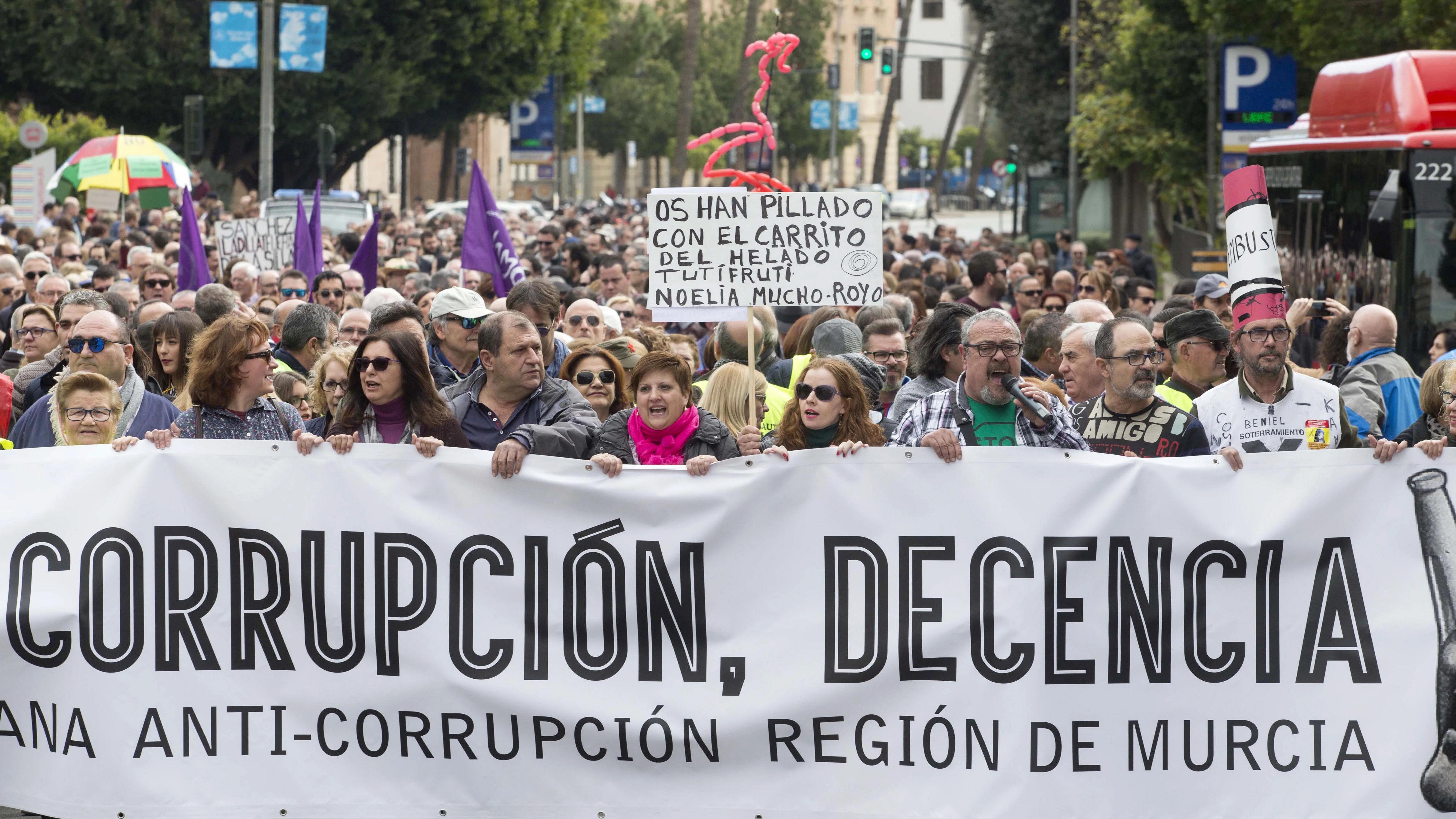 Manifestación contra la corrupción en Murcia