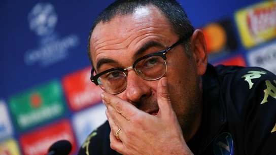 Maurizio Sarri, durante la rueda de prensa Maurizio Sarri, durante la rueda de prensa