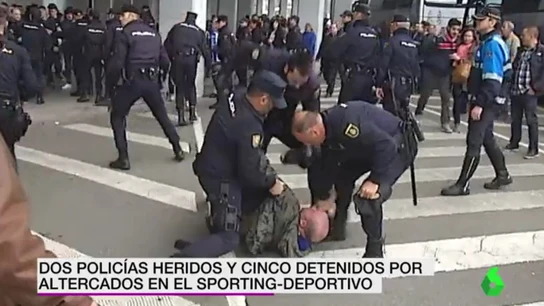 Incidentes antes del Sporting - Deportivo Incidentes antes del Sporting - Deportivo