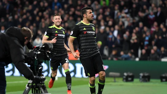 Diego Costa celebra su gol ante el West Ham Diego Costa celebra su gol ante el West Ham