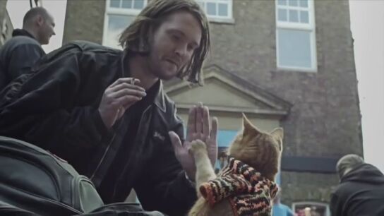 Frame 11.264397 de: Bob, el gato callejero que hizo millonario a un vagabundo yonqui