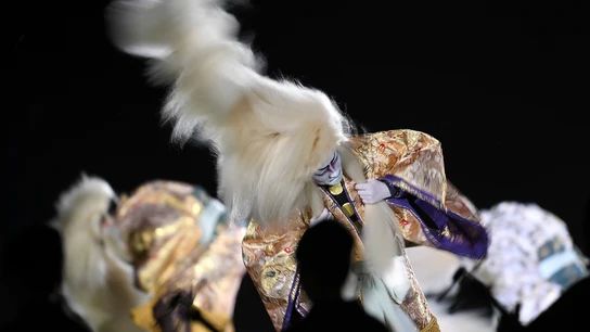 Actor kabuki (7-03-2017) Actor kabuki actúa durante la ceremonia de apertura del World Baseball Classic Pool B en Tokio.