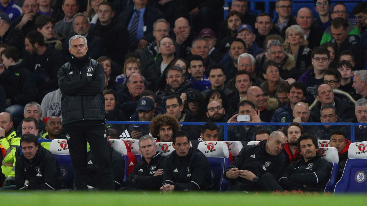 Mourinho durante el partido de FA Cup