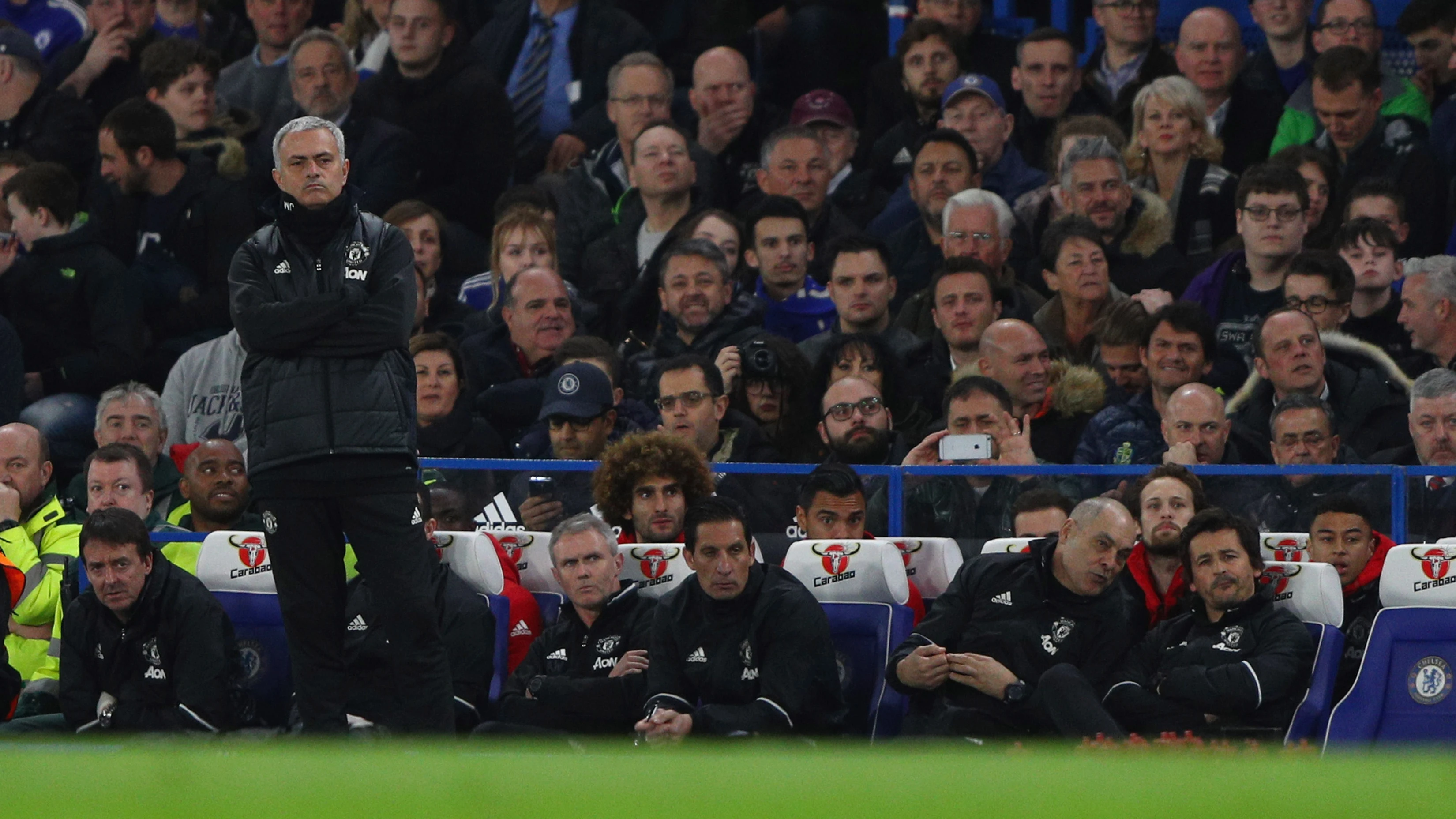 Mourinho durante el partido de FA Cup