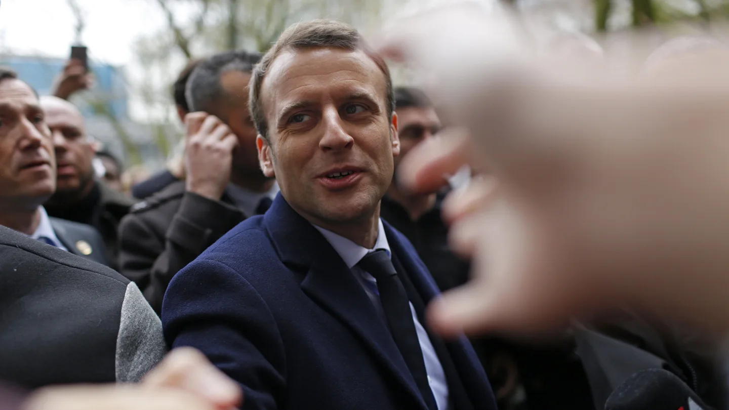 El candidato a las elecciones presidenciales francesas Emmanuel Macron El candidato a las elecciones presidenciales francesas Emmanuel Macron