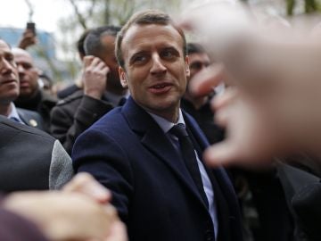 El candidato a las elecciones presidenciales francesas Emmanuel Macron El candidato a las elecciones presidenciales francesas Emmanuel Macron
