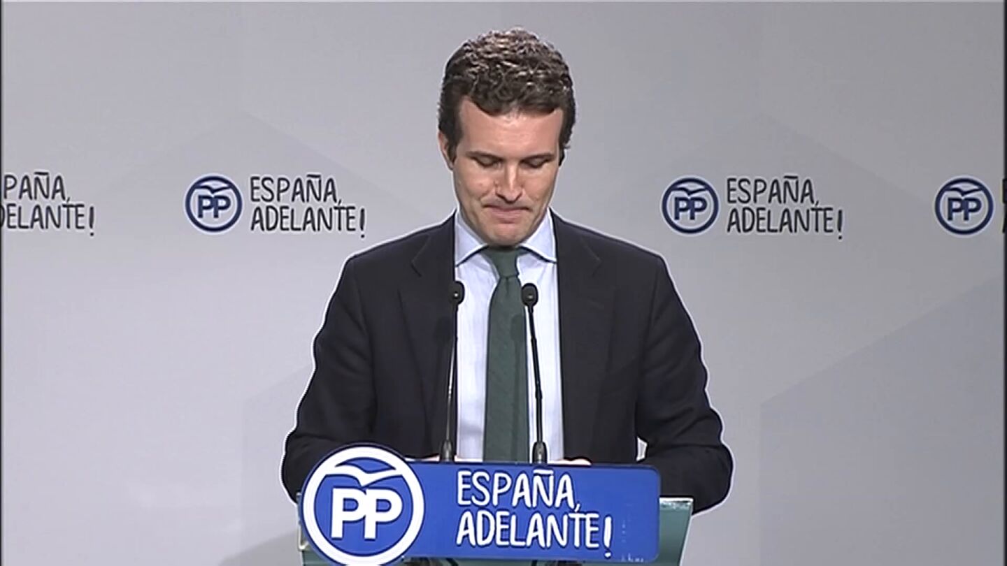 Frame 0.0 de: Pablo Casado: &ldquo;Somos el partido con unos requisitos m&aacute;s bajos para poder optar a cualquier tipo de candidatura&rdquo;