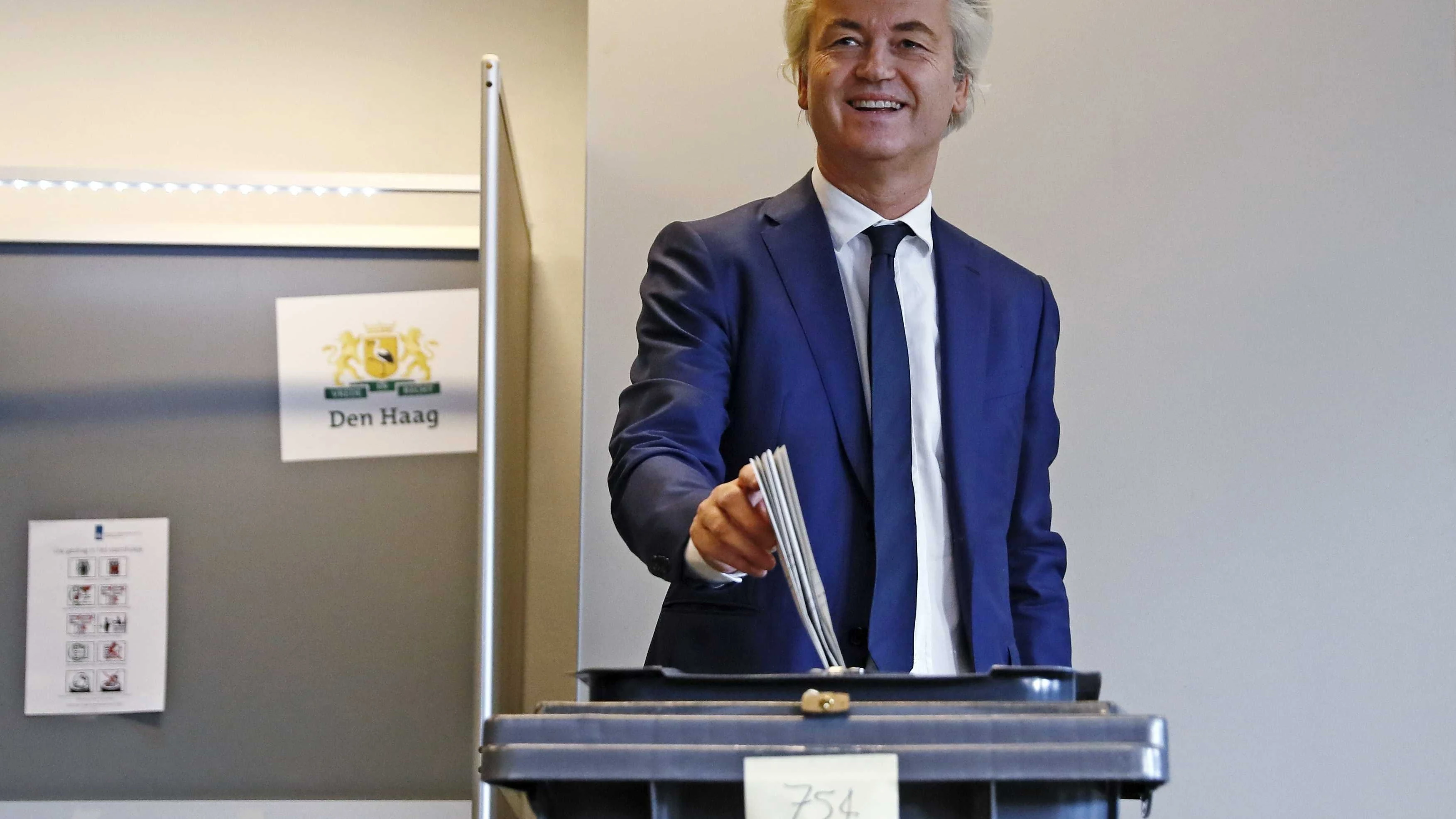 El líder del ultraderechista Partido de la Libertad, Geert Wilders